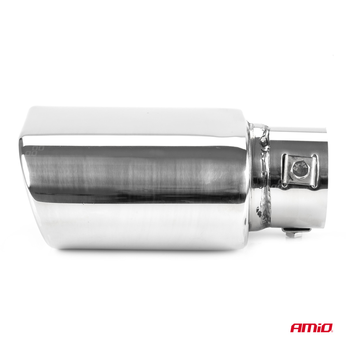 Äänenvaimentimen pää 33-50 mm, ruostumatonta terästä, kromattu, AMIO-02190