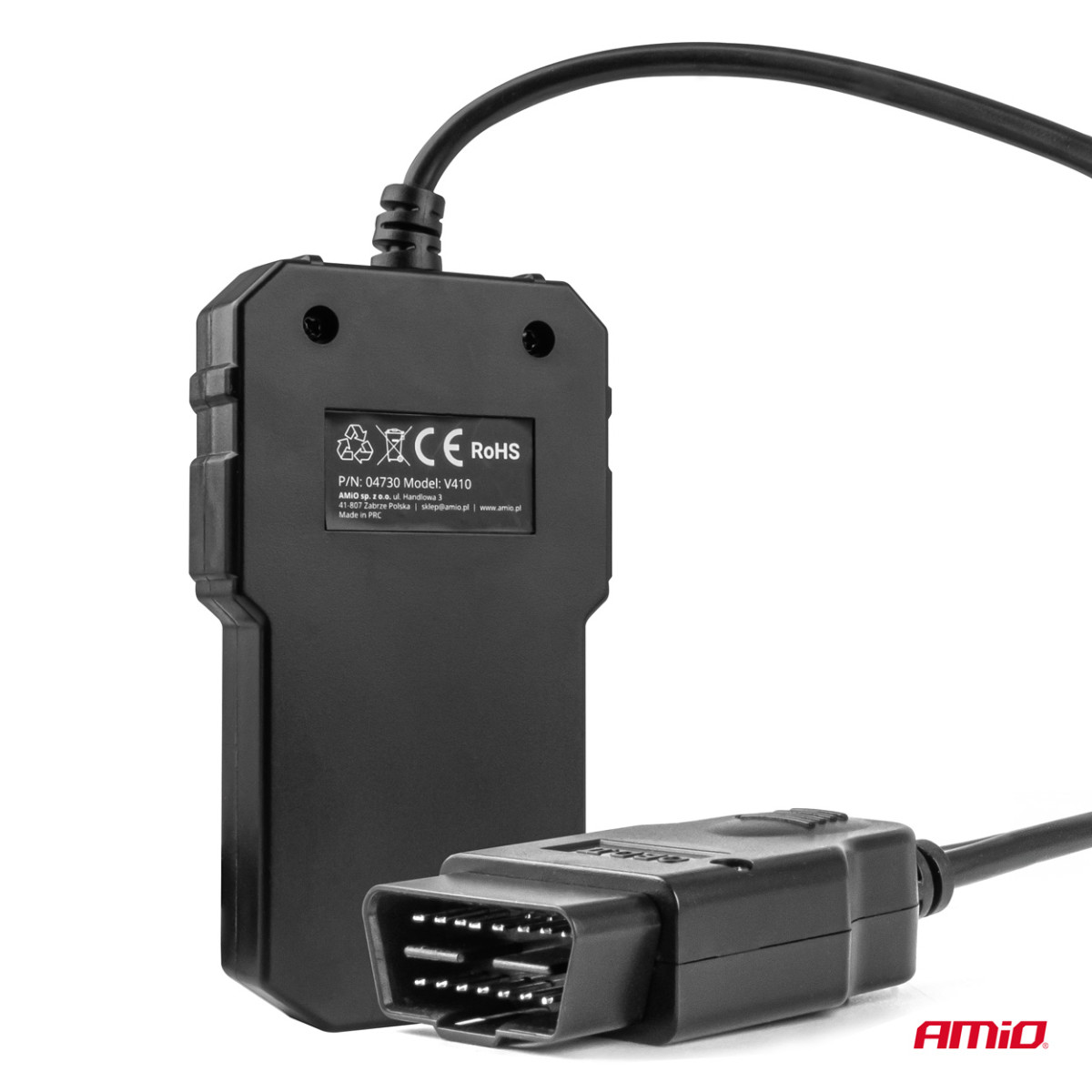 OBD2-diagnostiikkaskanneri AMIO-04730, 155 × 85 × 25 mm