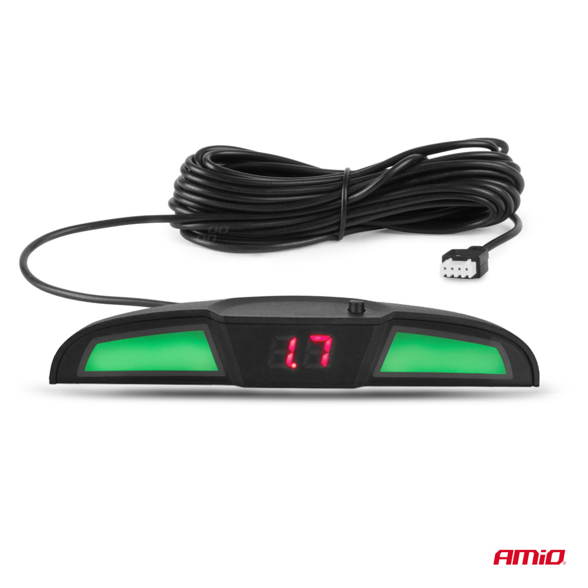 Pysäköintitutka LED COB, 4 mustaa anturia, sisäasennus 16,5 mm AMIO-02285