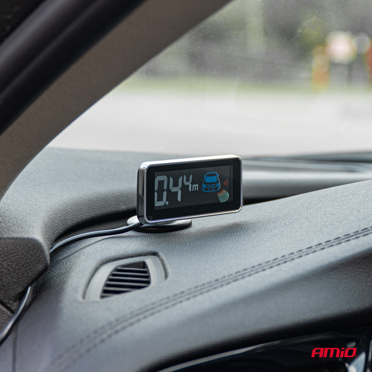 Pysäköintitutka LED-GRAF 3D, 4 mustaa anturia 19 mm, kuorma-autoille AMIO-03189