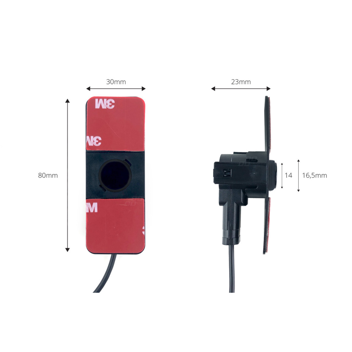 Pysäköintitutkajärjestelmä TFT01 4.3" CAM-402 LED-kameralla, 4 mustaa anturia, sisäasennus
