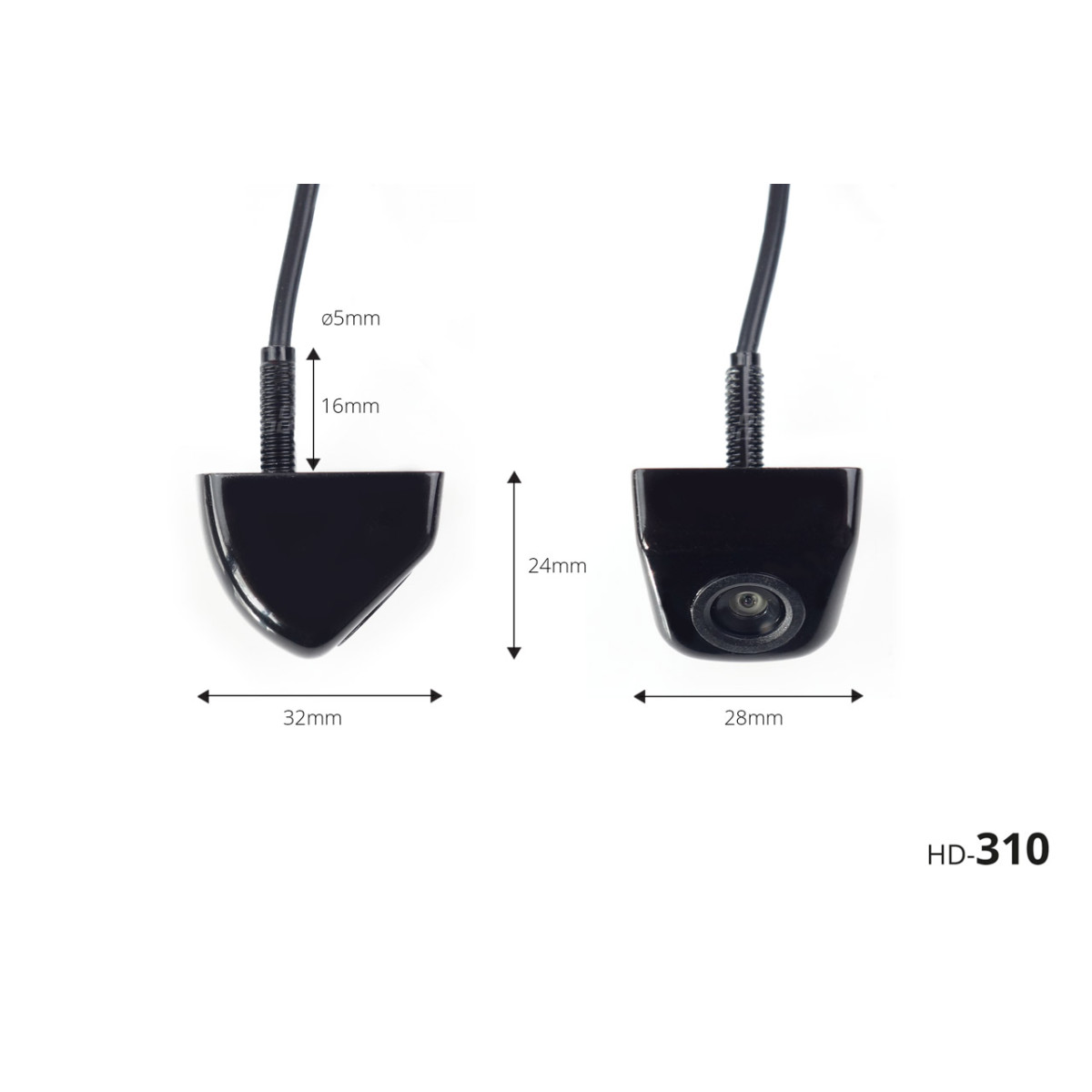 Pysäköintitutkajärjestelmä TFT01 4.3" HD-310-kameralla, 4 mustaa anturia, sisäasennus