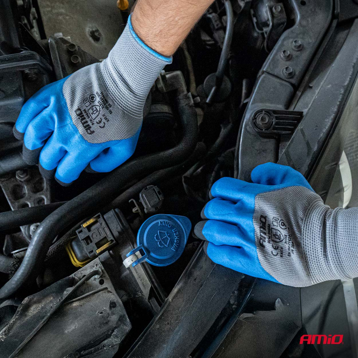 PE-lateksityökäsineet, joissa 3/4-tuumainen vaahtomuovipinnoite, koko 11, 4 kpl (2 paria), 3131X