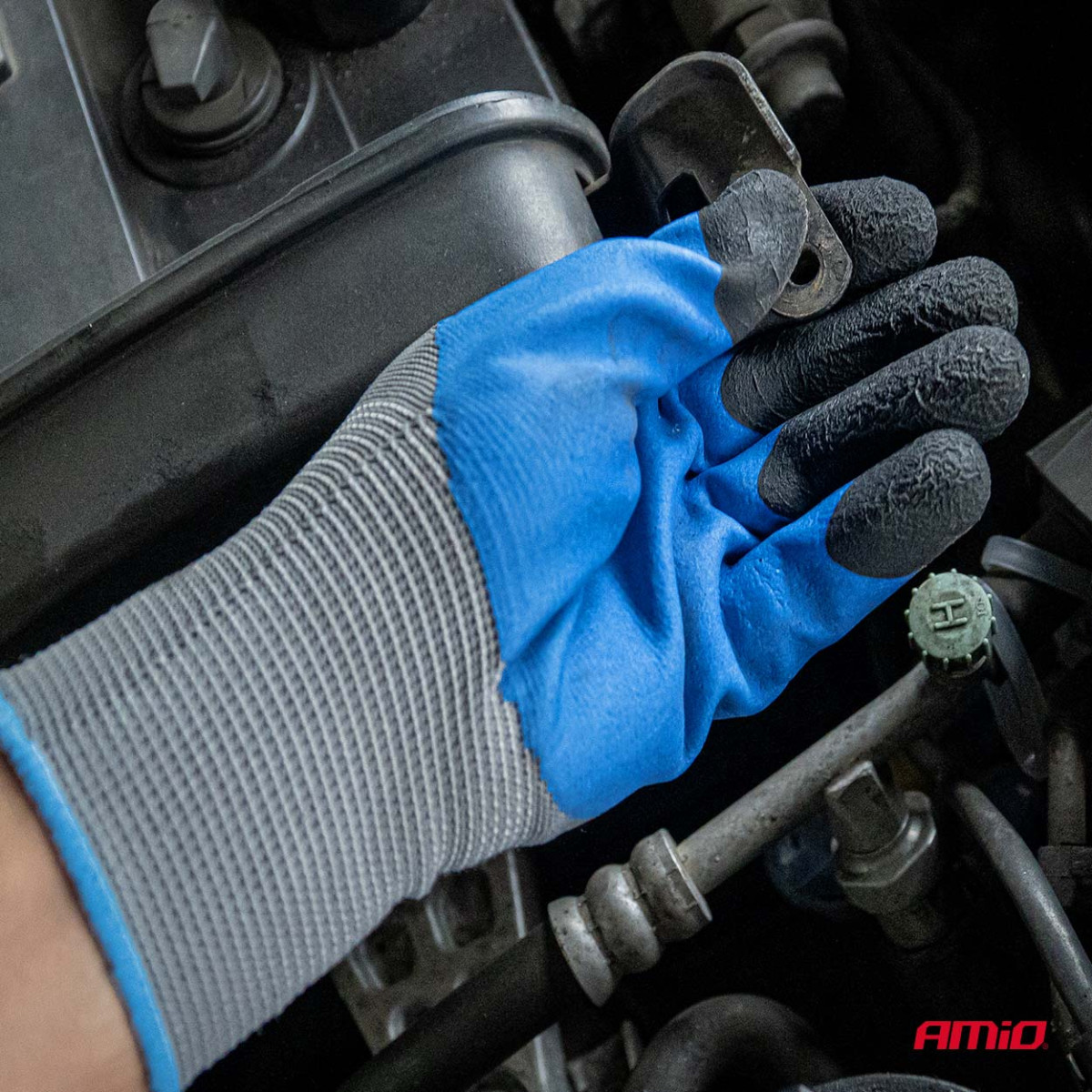 PE-lateksityökäsineet, joissa 3/4-vaahtomuovipinnoite, koko 8, 4 kpl (2 paria), 3131X