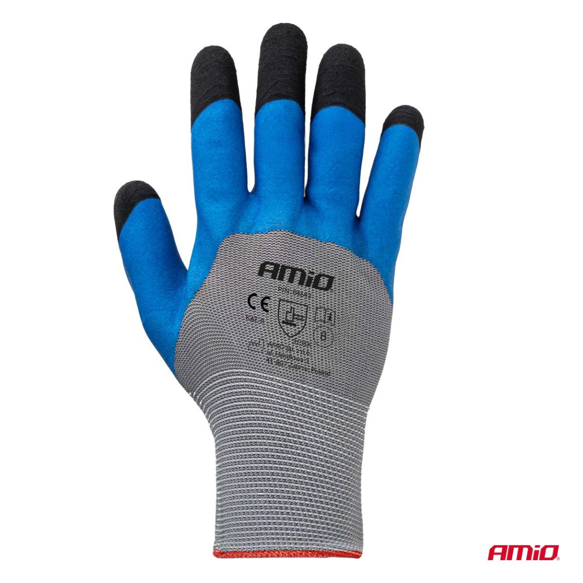 PE-lateksityökäsineet, joissa 3/4-vaahtomuovipinnoite, koko 8, 4 kpl (2 paria), 3131X