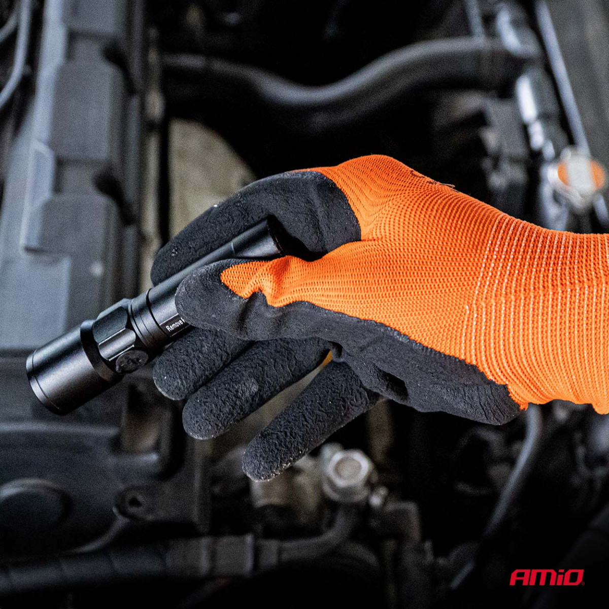 PE Latex foamsafety gloves 4 pcs Size 8 (2 pairs), AMIO-04639