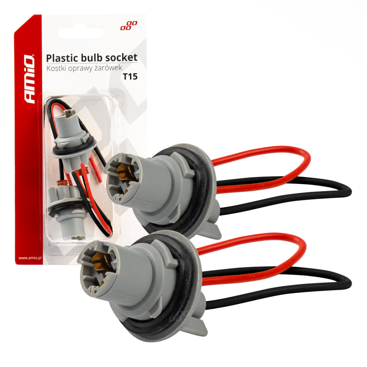 Muoviset pistorasiat 2 kpl, T15/W16W/W5W