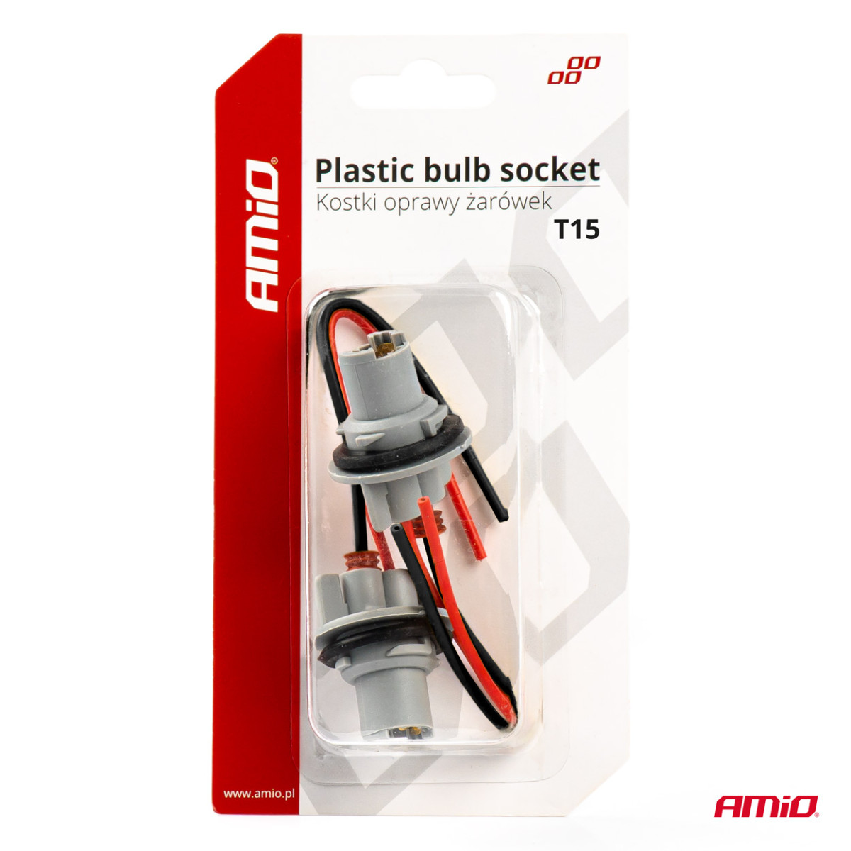 Muoviset pistorasiat 2 kpl, T15/W16W/W5W