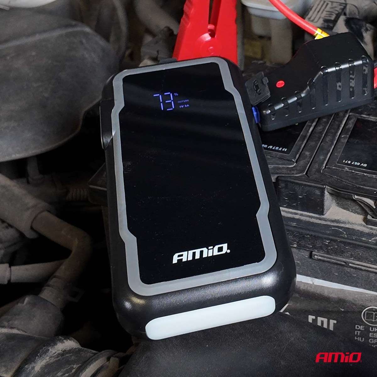 3in1 Auton Apukäynnistin/LED/Varavirtalähde 12V 12Ah 1600A AMIO-04678