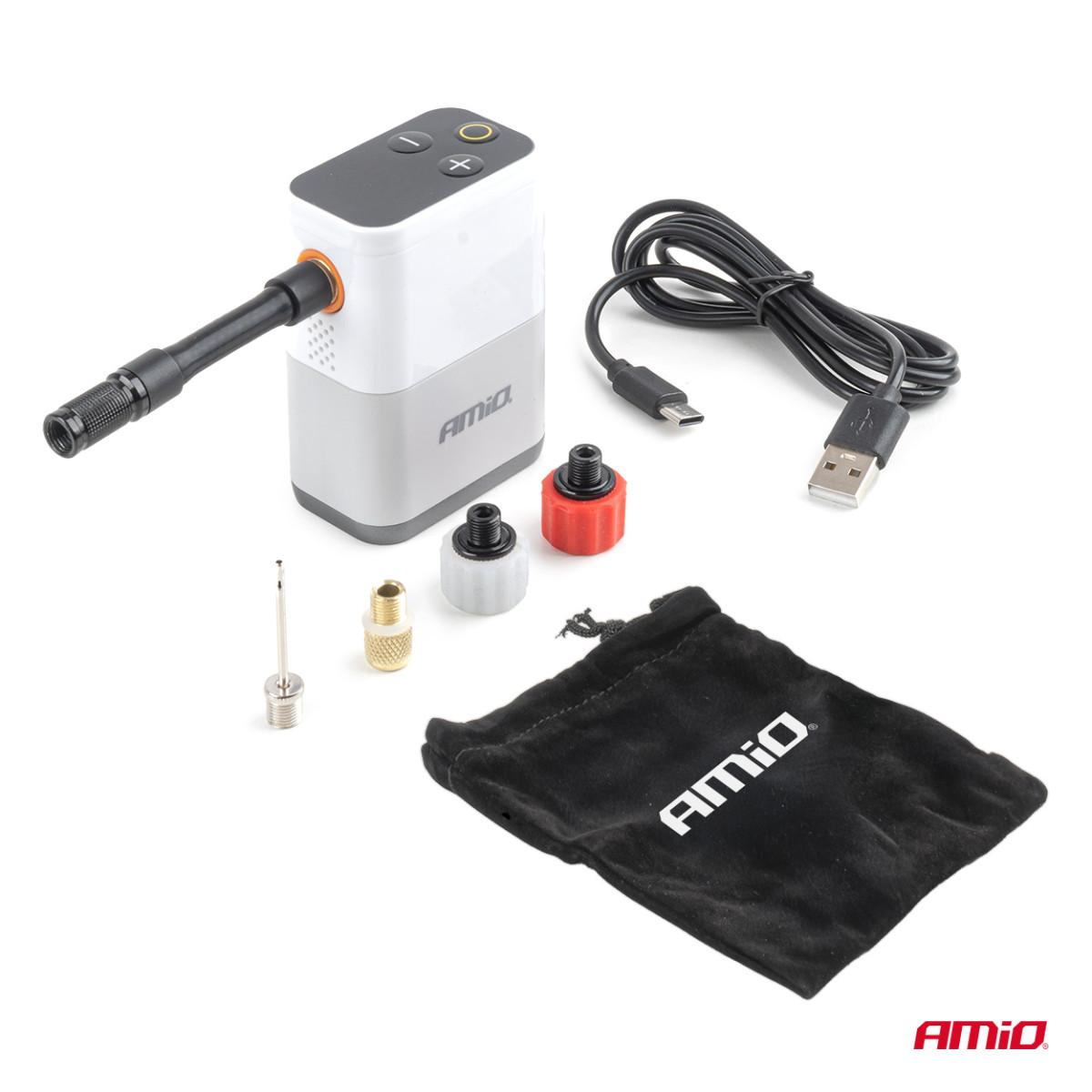 Langaton mini-ilmakompressori polkupyöriin, 40 W, USB-C, AMIO-04946