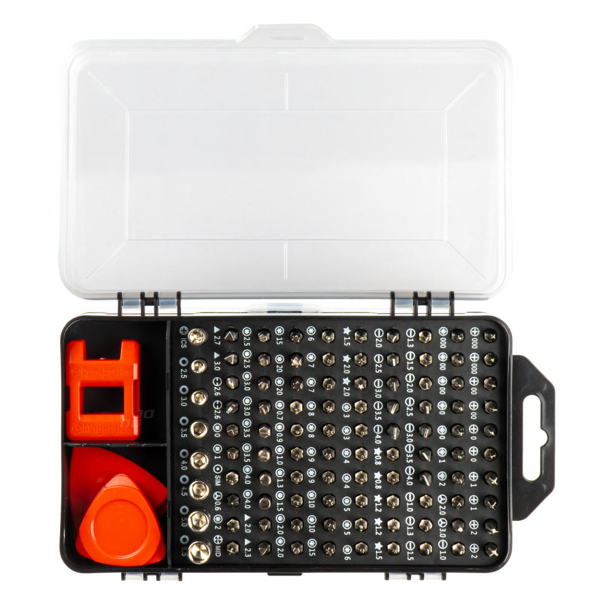 Tarkkuusruuvimeisseli- ja kärkisarja 115 osaa, AMIO-03135