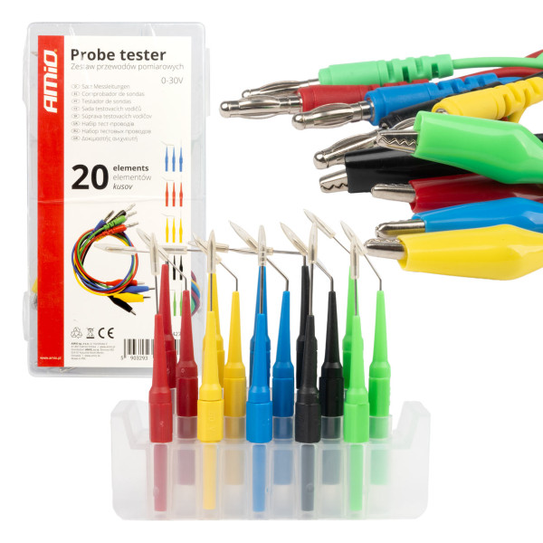 Auton mittausjohtosarja 20 kpl. AMIO-04274