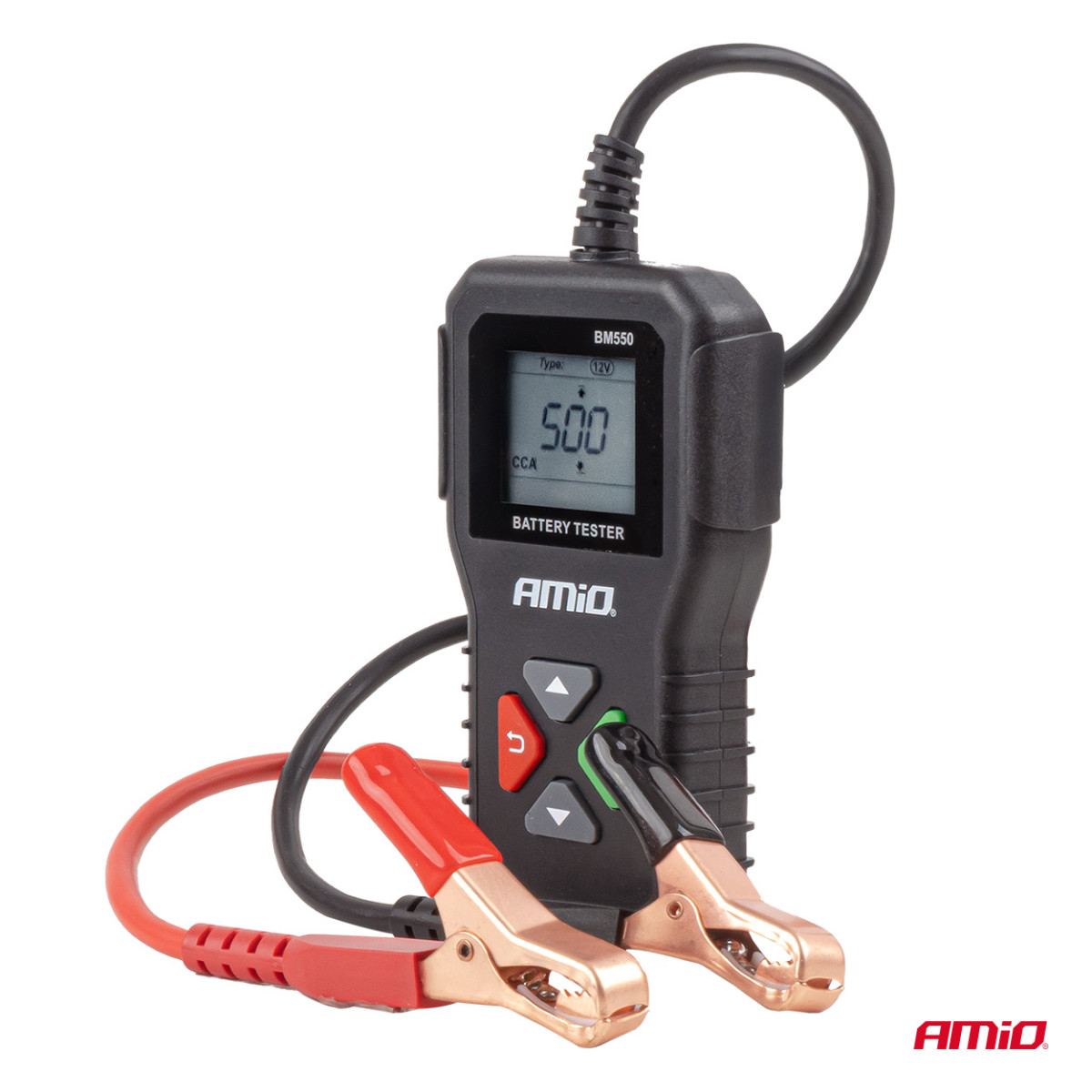 Ammattimainen digitaalinen akkutesteri, 2-220 Ah, 6 V / 12 V / 24 V, AMIO-04920