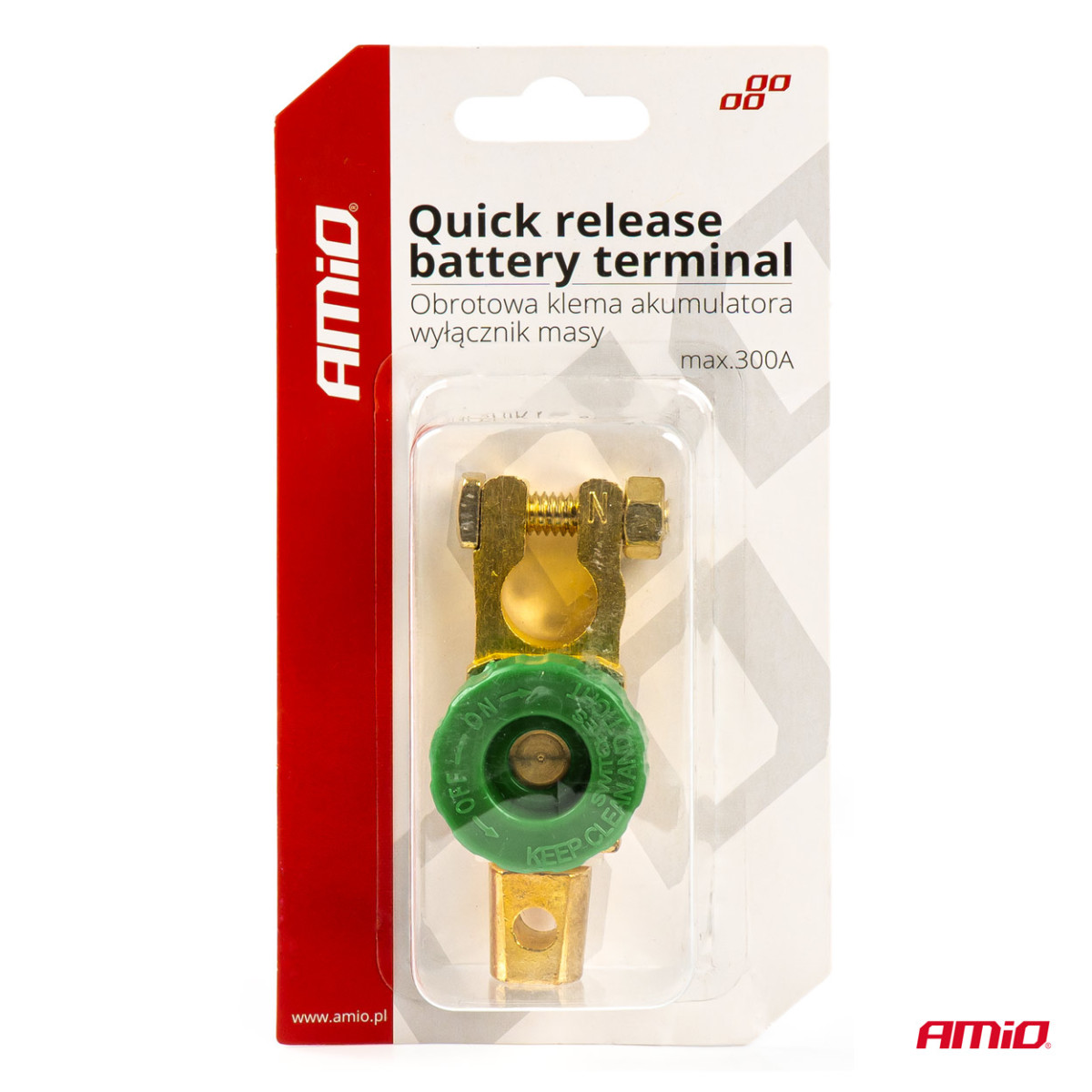 Pikairrotettava akkuliitin, maks. 300 A AMIO-03022