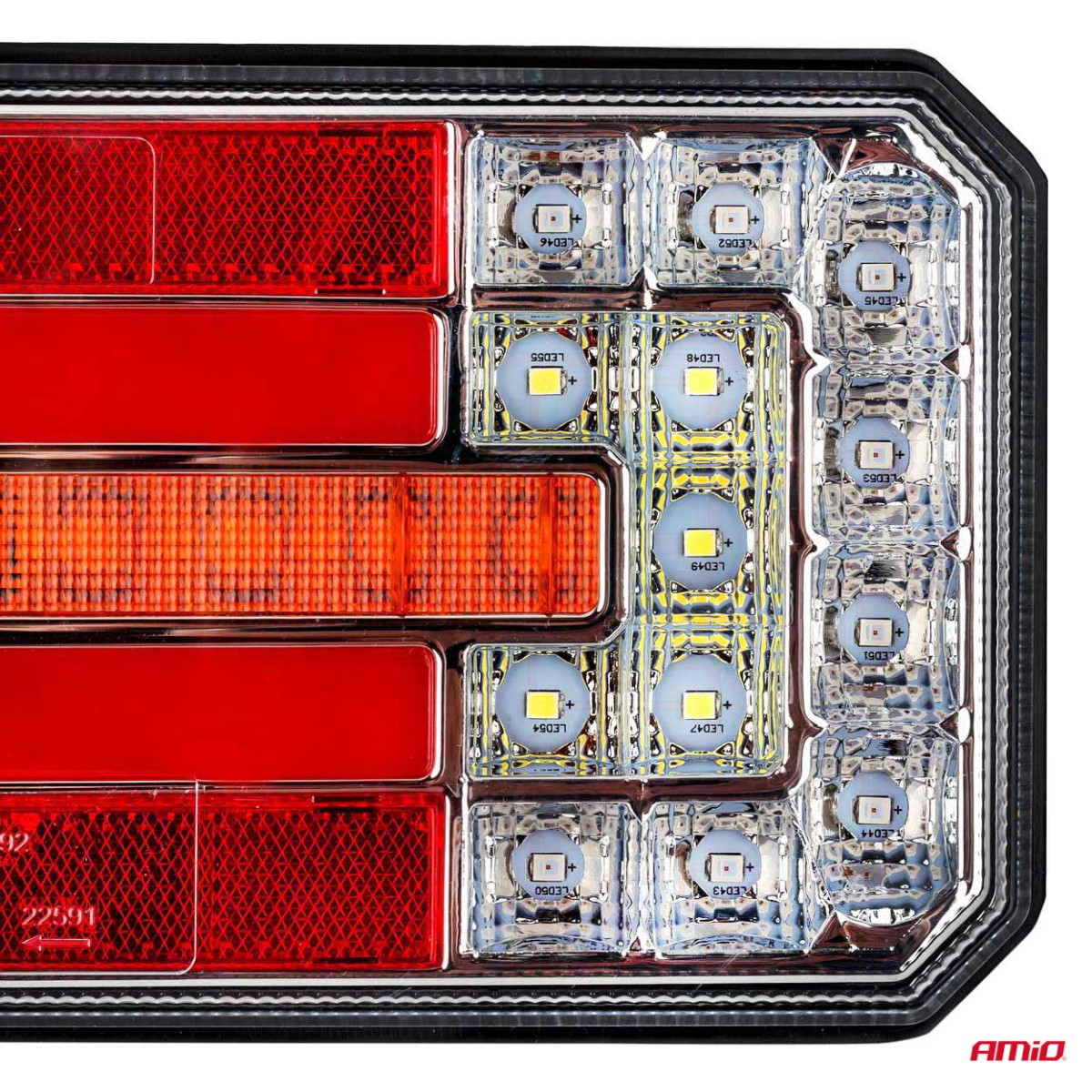 Monitoiminen LED-takavalo RCL-01-LR dynaaminen, vasen