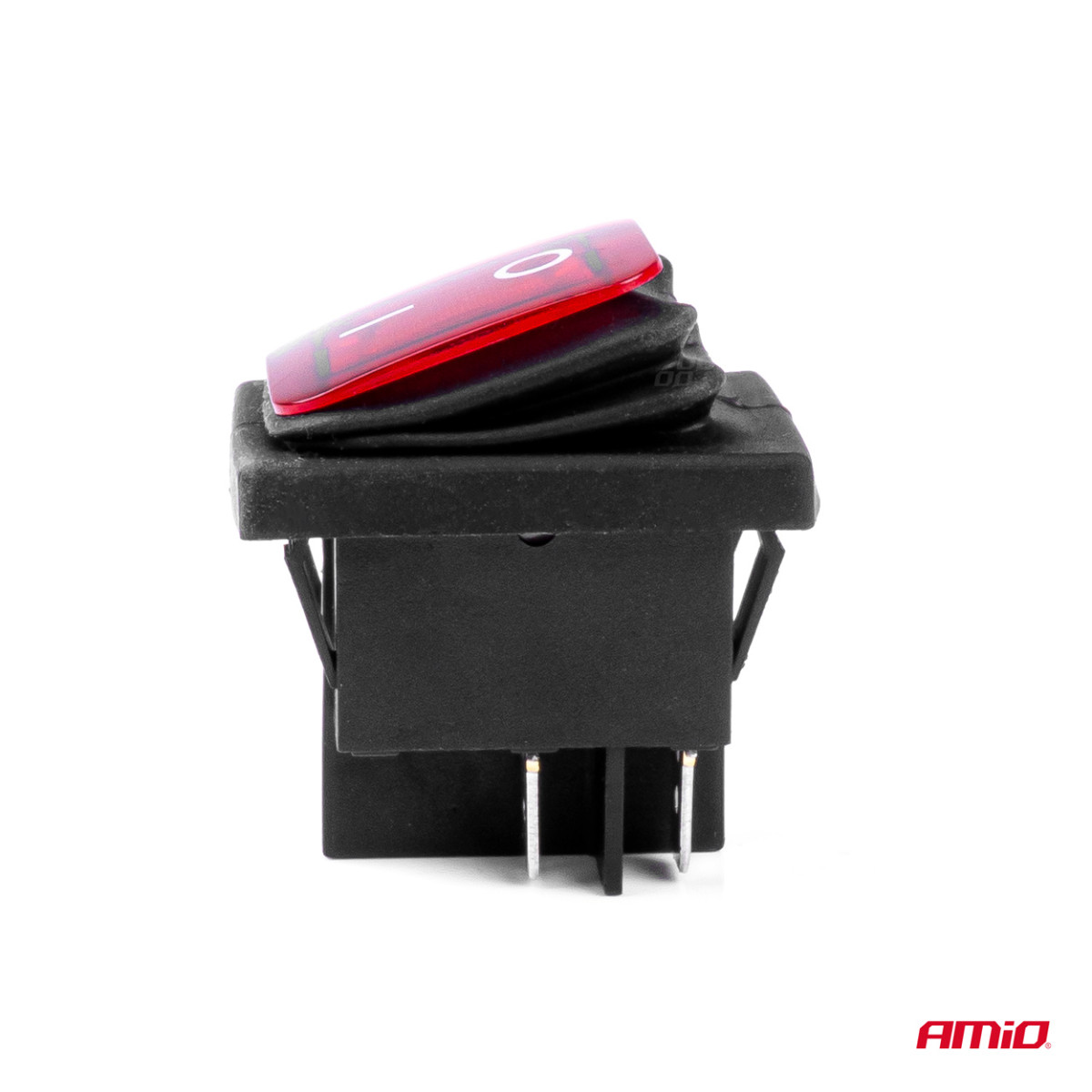 Suorakulmainen kytkin punaisella valaistuksella AMIO-03092