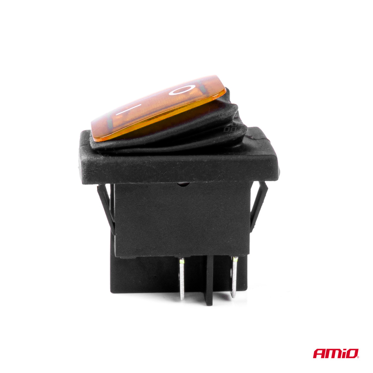 Suorakulmainen kytkin keltaisella valaistuksella AMIO-03091