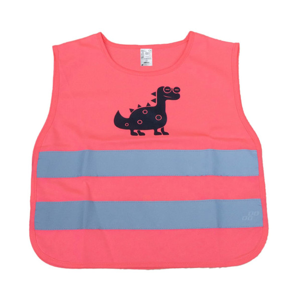 Lasten heijastinliivi DINOSAUR, pinkki AMIO-03989 Lasten heijastinliivi DINOSAUR, pinkki AMIO-03989