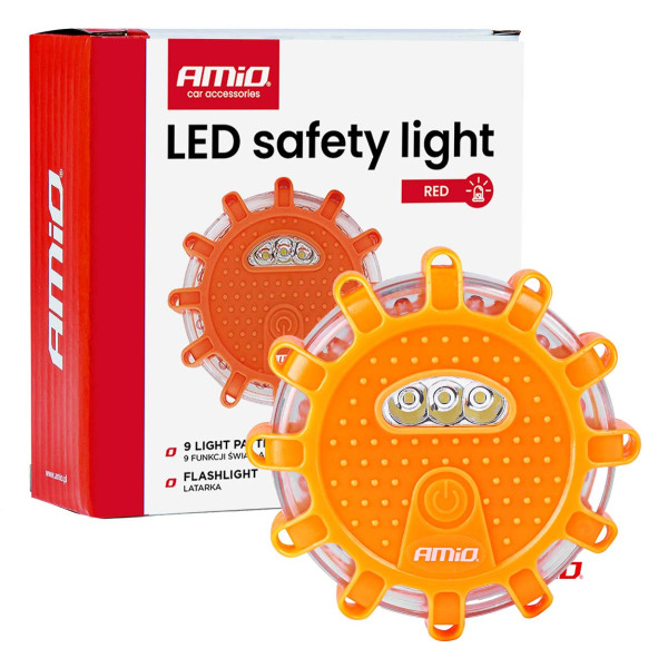 Kannettava LED-varoitusvalo kohdevalotoiminnolla 3xAAA IP65 12SMD + 3SMD