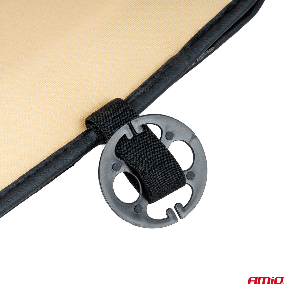 Auton istuinmatto helmillä 147 x 48 cm - musta