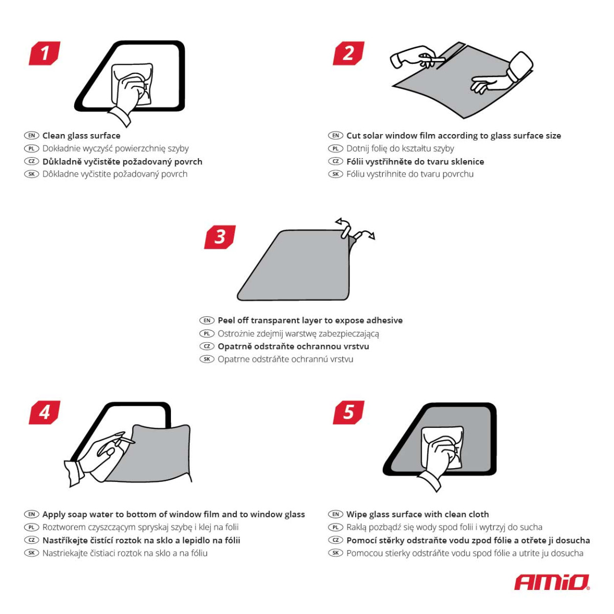Ikkunan tummennuskalvo Super tummanmusta 5%, 0,5x3 m AMIO-01653