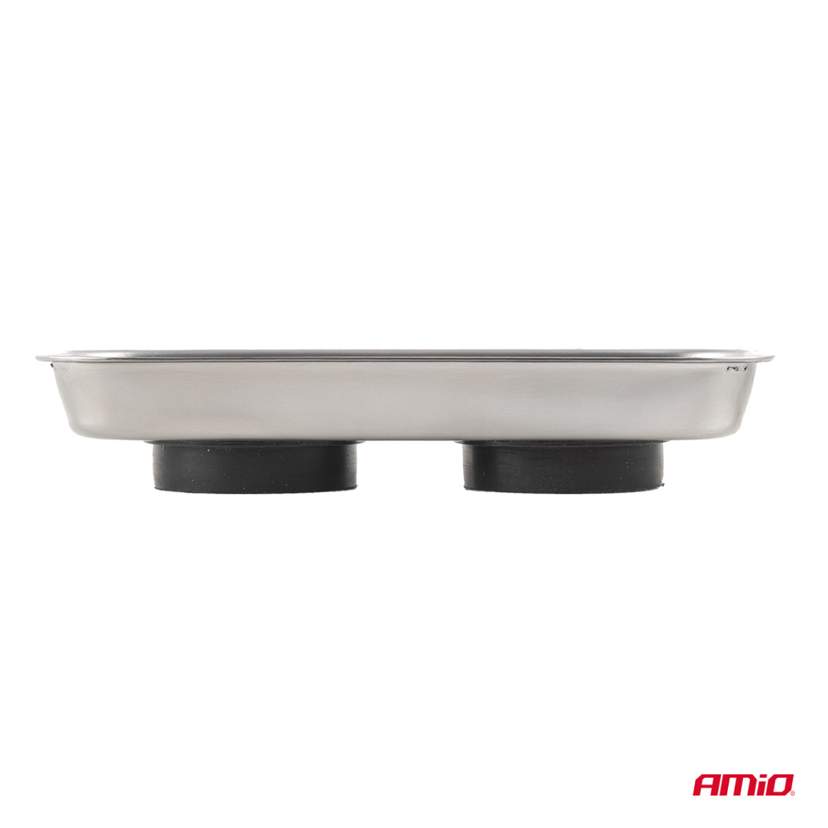 Ruostumattomasta teräksestä valmistettu magneettitarjotin 150 × 65 × 27 mm AMIO-04917