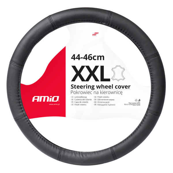 Auton ratin suojus 44-46 cm, aitoa nahkaa, SWC-48-XXL