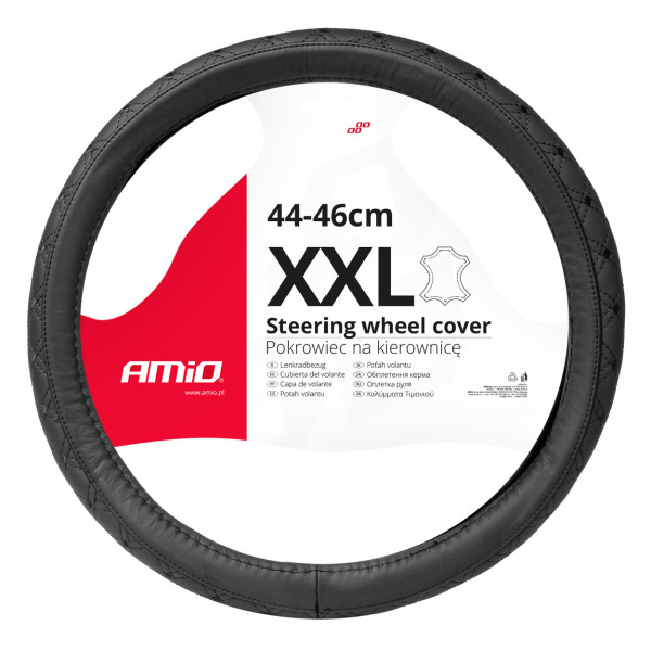 Auton ratin suojus 44-46 cm, aitoa nahkaa, SWC-51-XXL