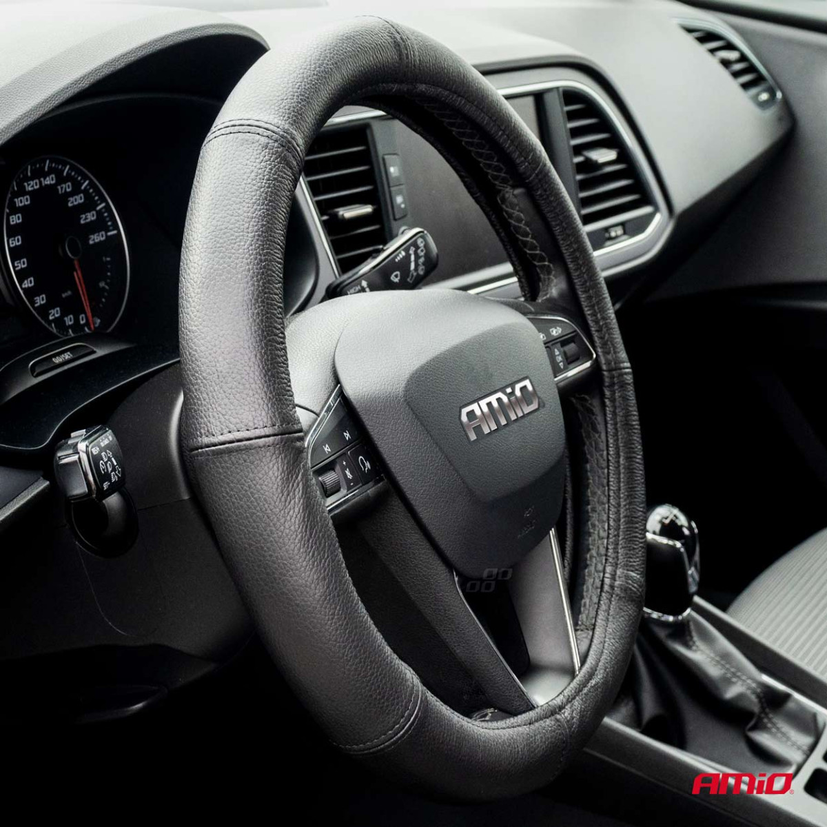 Ohjauspyörän suojus aidolla nahalla 39-41 cm, L