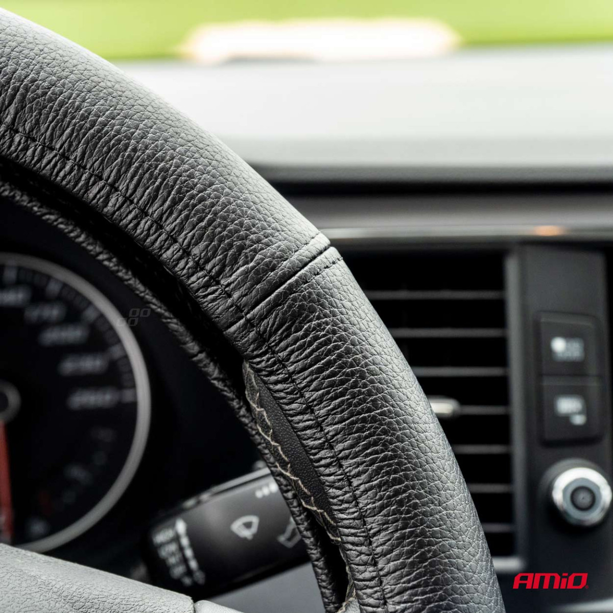 Ohjauspyörän suojus aidolla nahalla 49-51 cm, XXXXL