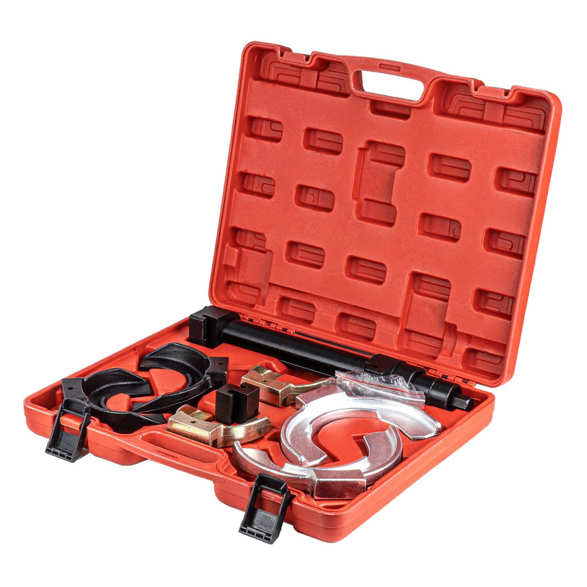 Iskunvaimentimen jousen puristus- ja haarukkamaisen ulosvetotyökalusarja AMIO-04764