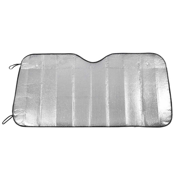 Tuulilasin suoja 145x70 cm, hopea, PE-kupla AMIO-01532