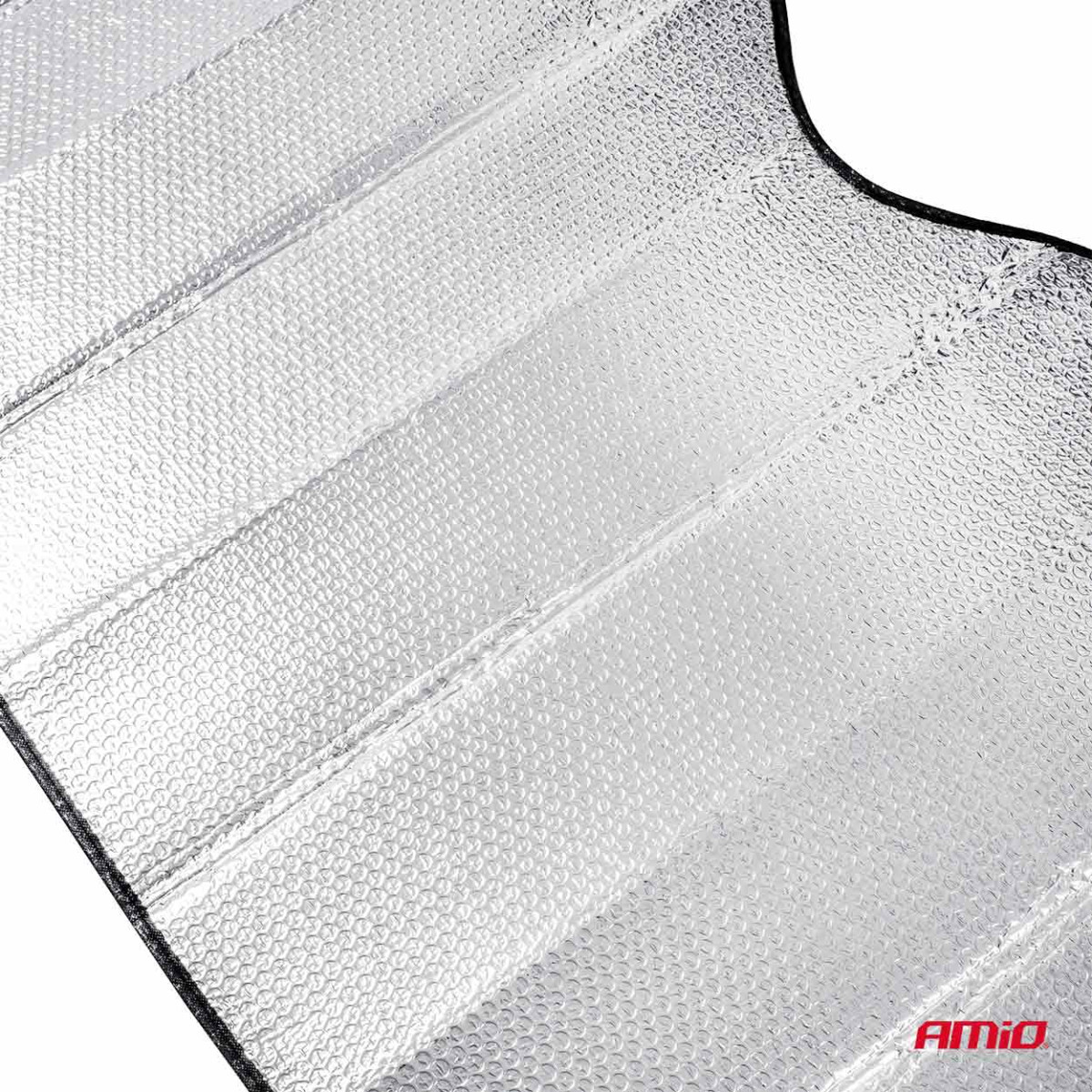 Tuulilasin suoja 145x70 cm, hopea, PE-kupla AMIO-01532