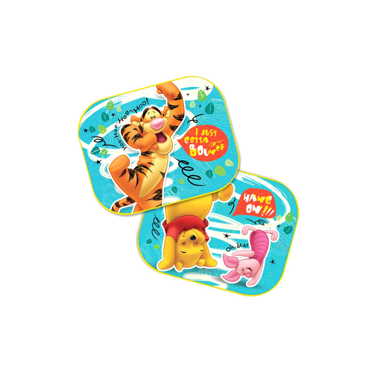 Auton sivuaurinkosuojat 44x35 cm, 2 kpl, Winnie the Pooh