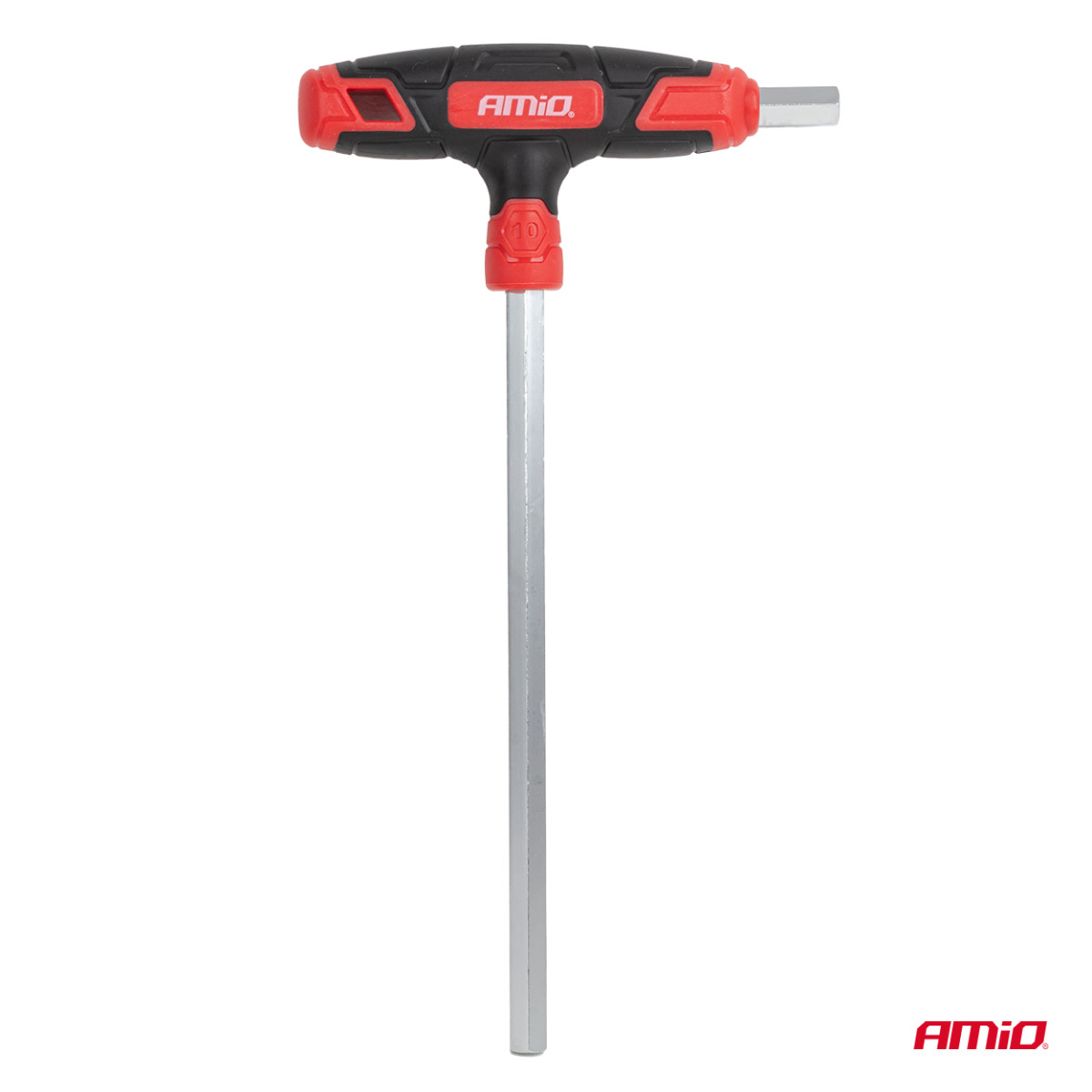 Kuusiokoloavainsarja T-kahvalla, 8 kpl. AMIO-04826