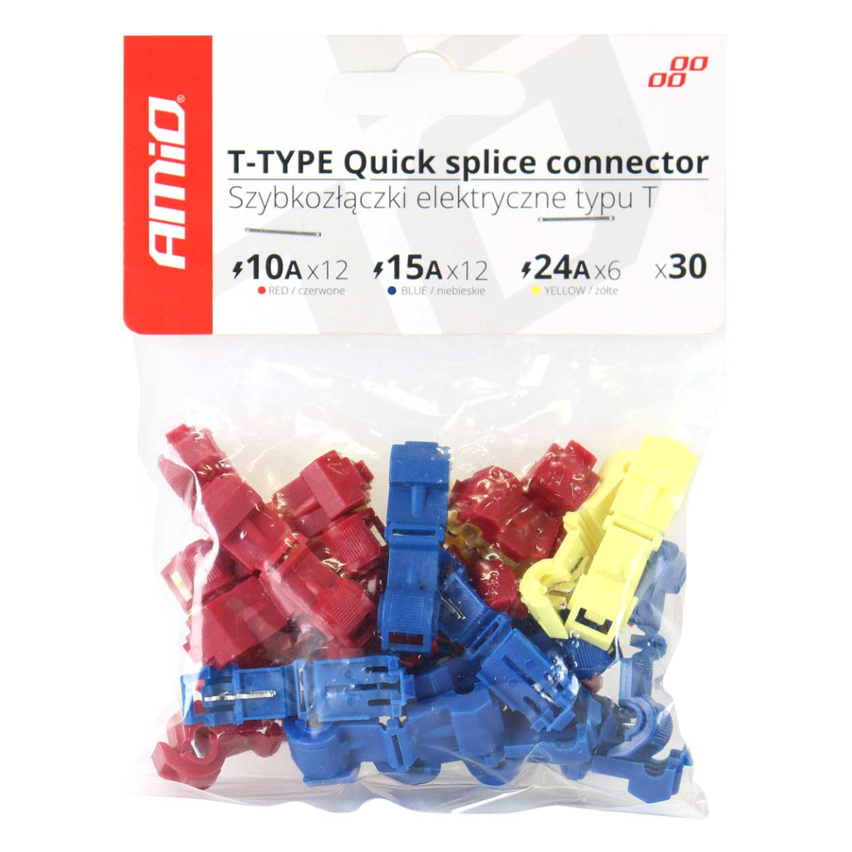 Pikaliittimet T-liittimet – 30 kpl, AMIO-02347