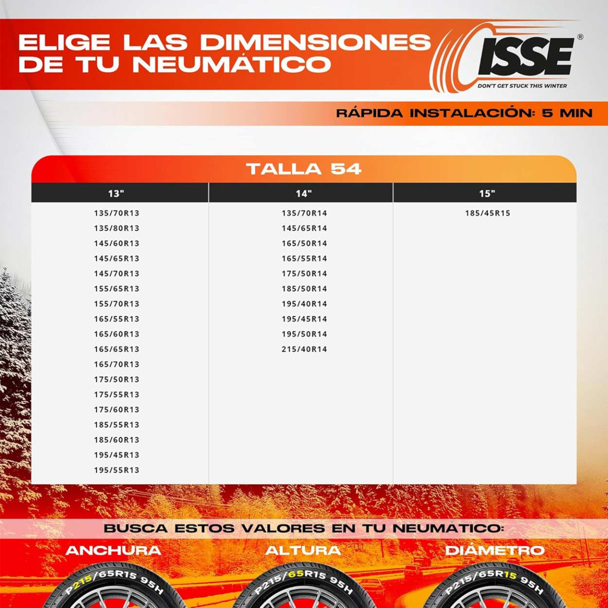 Tekstiililumiketjut Classic 54, 2 kpl.