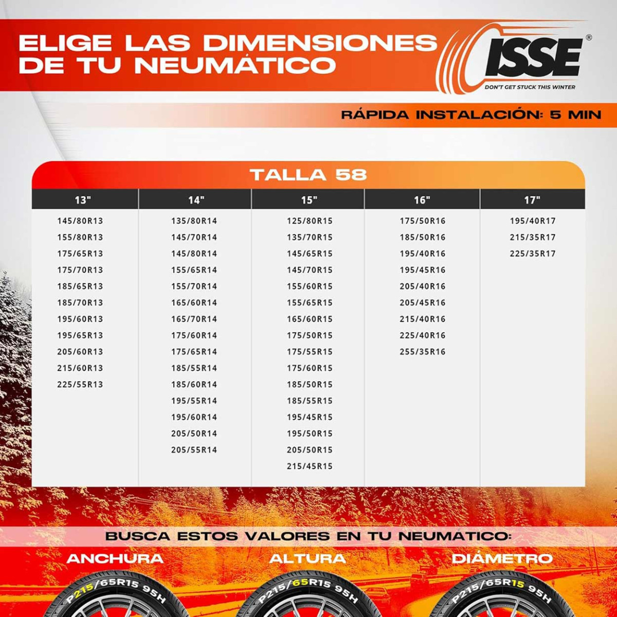 Tekstiililumiketjut Super 58, 2 kpl.