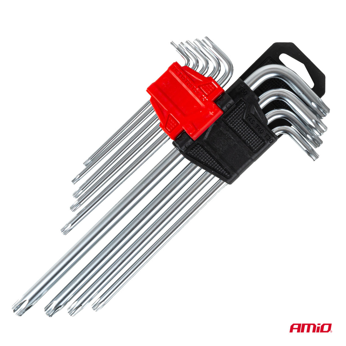 Pitkät TORX-avaimet, 230 mm, 9 kpl. TKL AMIO-01039
