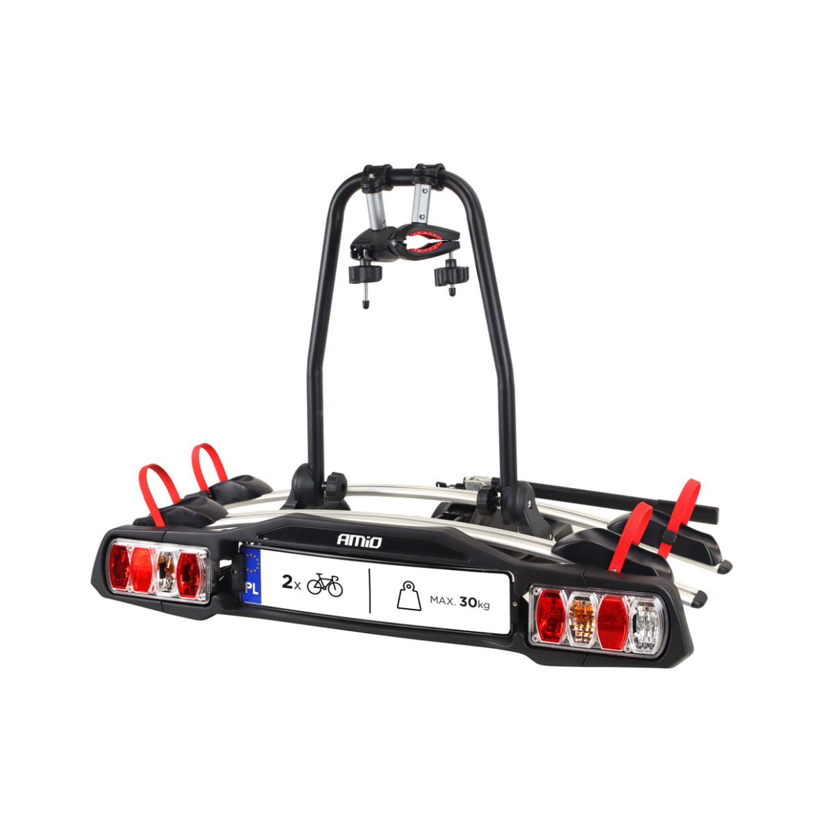 Auton pyöräteline koukulla, kahdelle pyörälle TBC-01/2