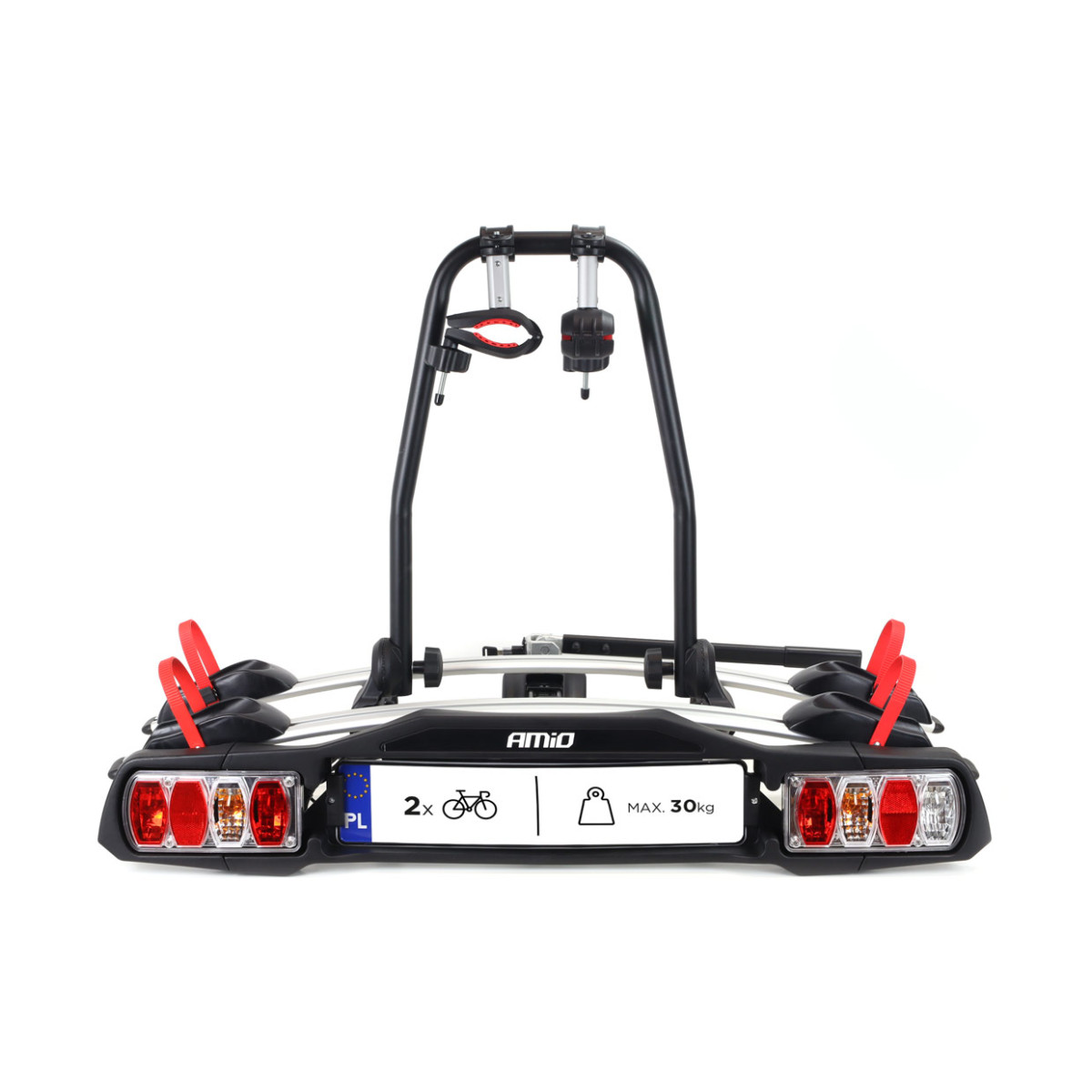 Auton pyöräteline koukulla, kahdelle pyörälle TBC-01/2