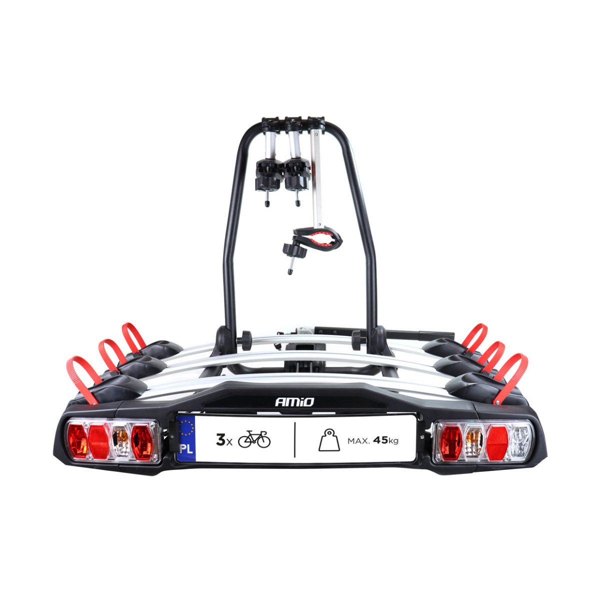 Auton pyöräteline koukulla, kolmelle pyörälle TBC-01/3