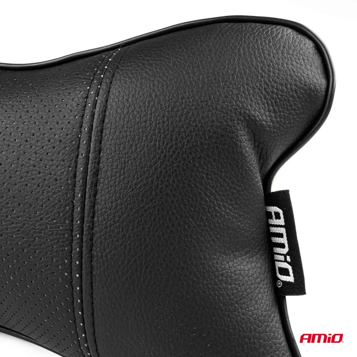Turvaistuimen niskatuen tyyny 17x24cm, eco-nahka, musta, CSH-07 AMIO-03130