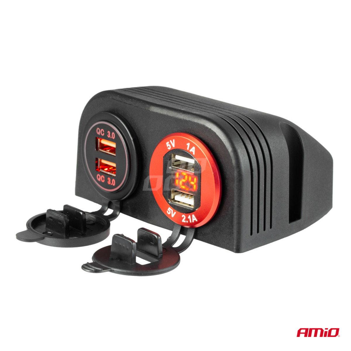 Kaksipaikkainen ulkoinen USB-paneelikotelo MOD-16 AMiO-02866