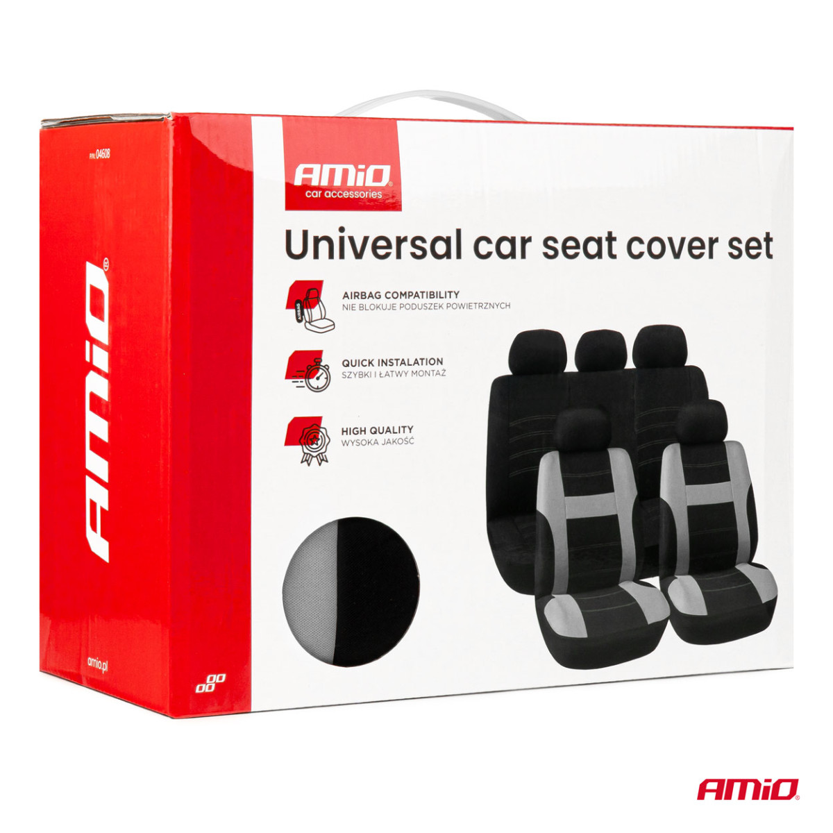 Yleismalliset istuinsuojat SC-08 - musta / harmaa