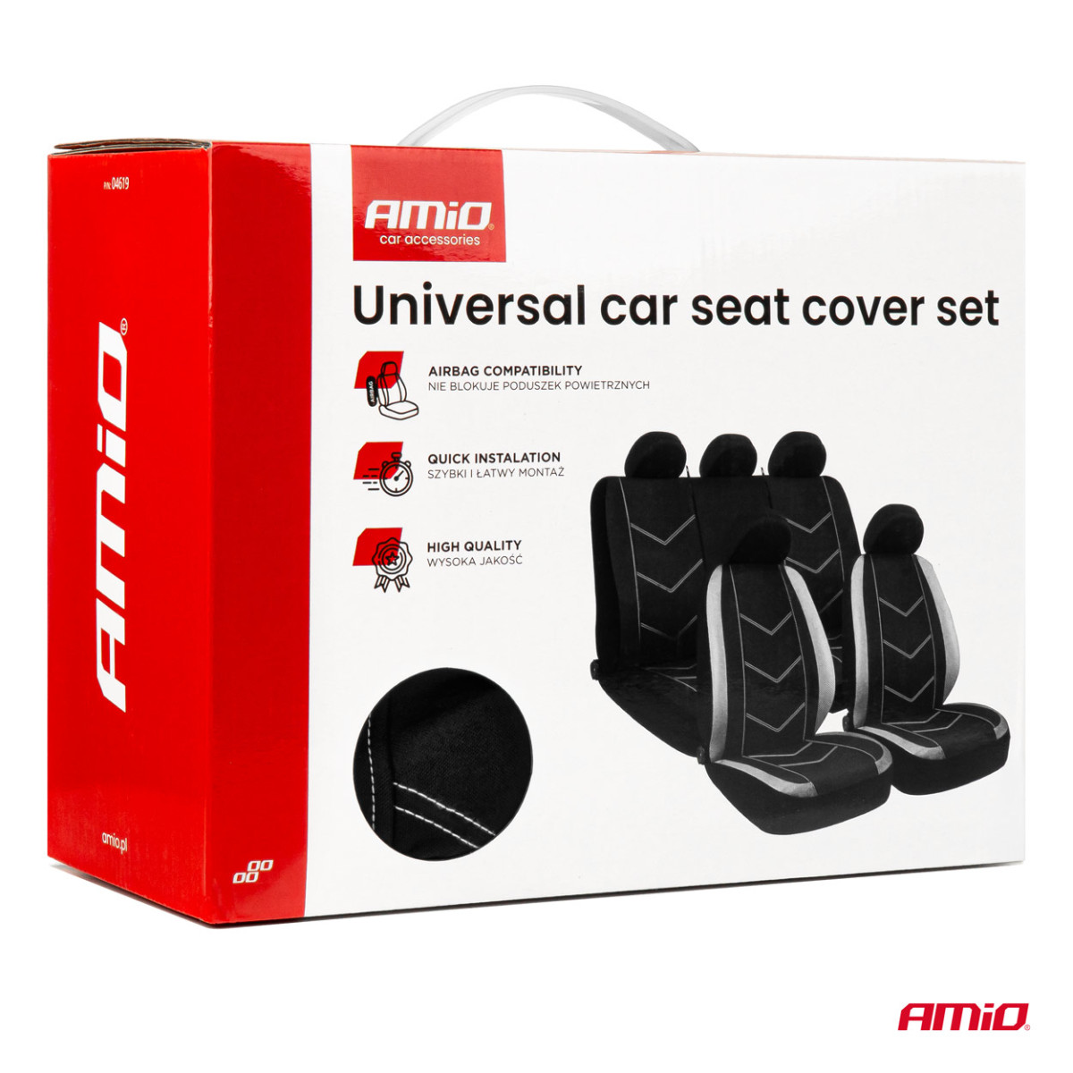 Yleismalliset istuinsuojat SC-19 - musta / harmaa