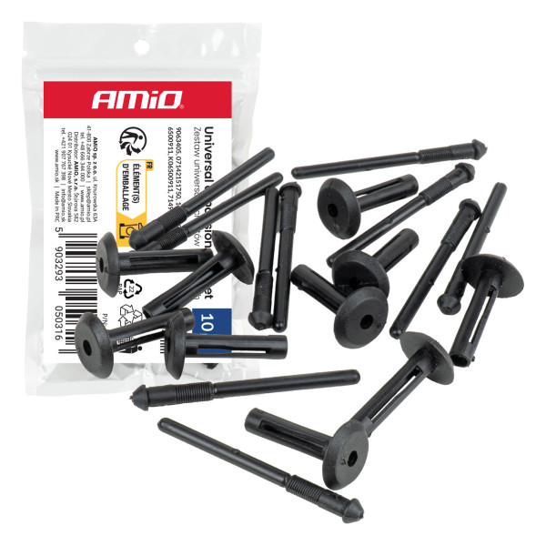 Yleiskäyttöinen levitysniittisarja 54/29 mm, Ø 6/4 mm, 10 kpl, AMIO-05031