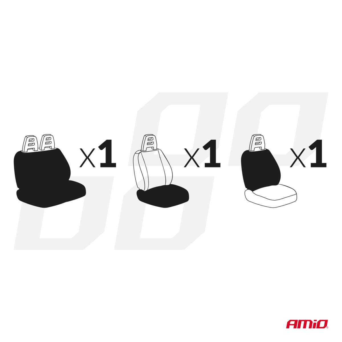 Yleismalliset istuinsuojat minibusseihin SC-01 - harmaa