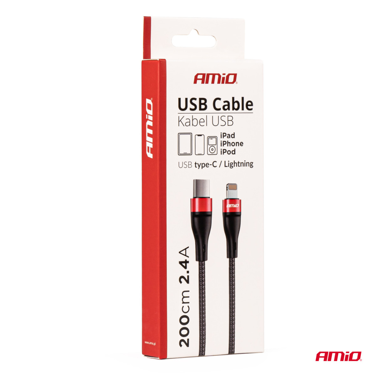 USB-C + Lightning-kaapeli iPhonelle 200 cm FullLINK AMIO-02931