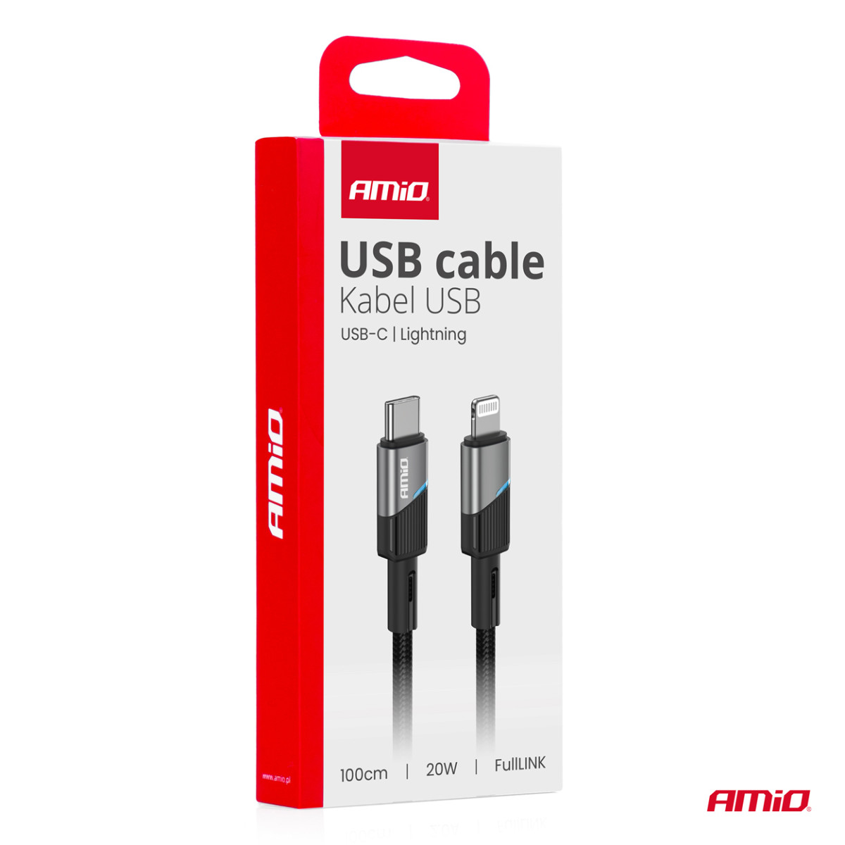 USB-C - Lightning-kaapeli 20W 100 cm FullLINK AMIO-03928